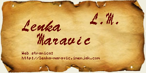 Lenka Maravić vizit kartica